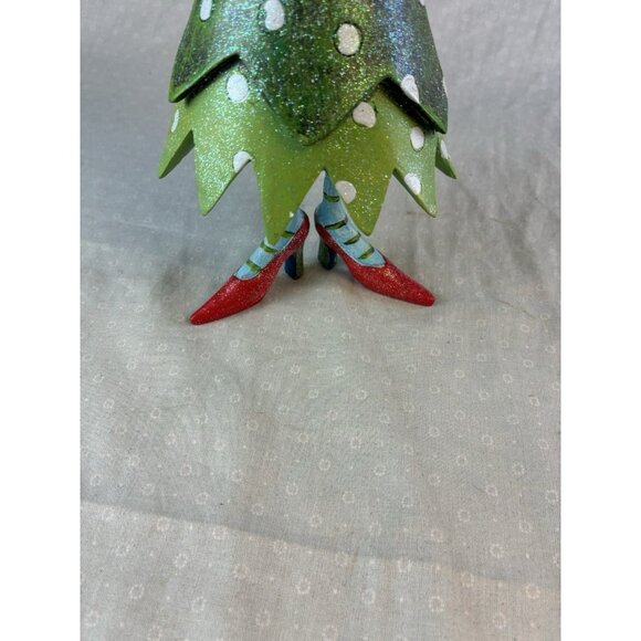 Krinkles Cat Holding Christmas Tree 10" Figurine by Patience Brewster Dept 56 - Picture 3 of 9